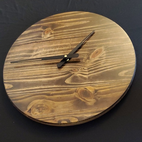 Round Wood Wall Clock, Minimalist Style - Picture 3 of 5